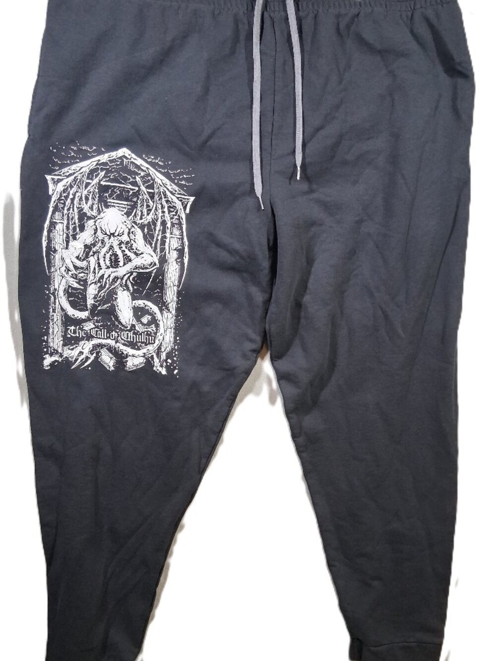 Men's 3XL Jerzees Sweatpants Black Call of Cthulu Gamer Geeky RPG D&D Style